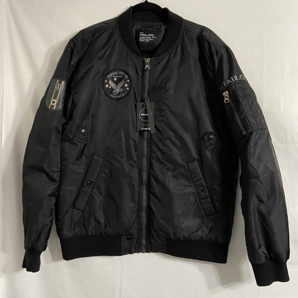 Projek Raw Men’s Royal Division Full Zip Boomer Jacket Black Size Large